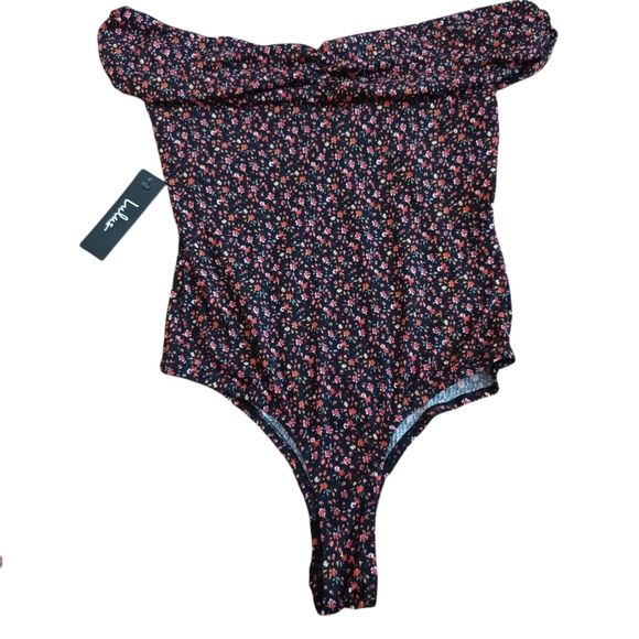 Lulus Top Bodusuit Ribbed Off the Shoulder - Picture 8 of 13